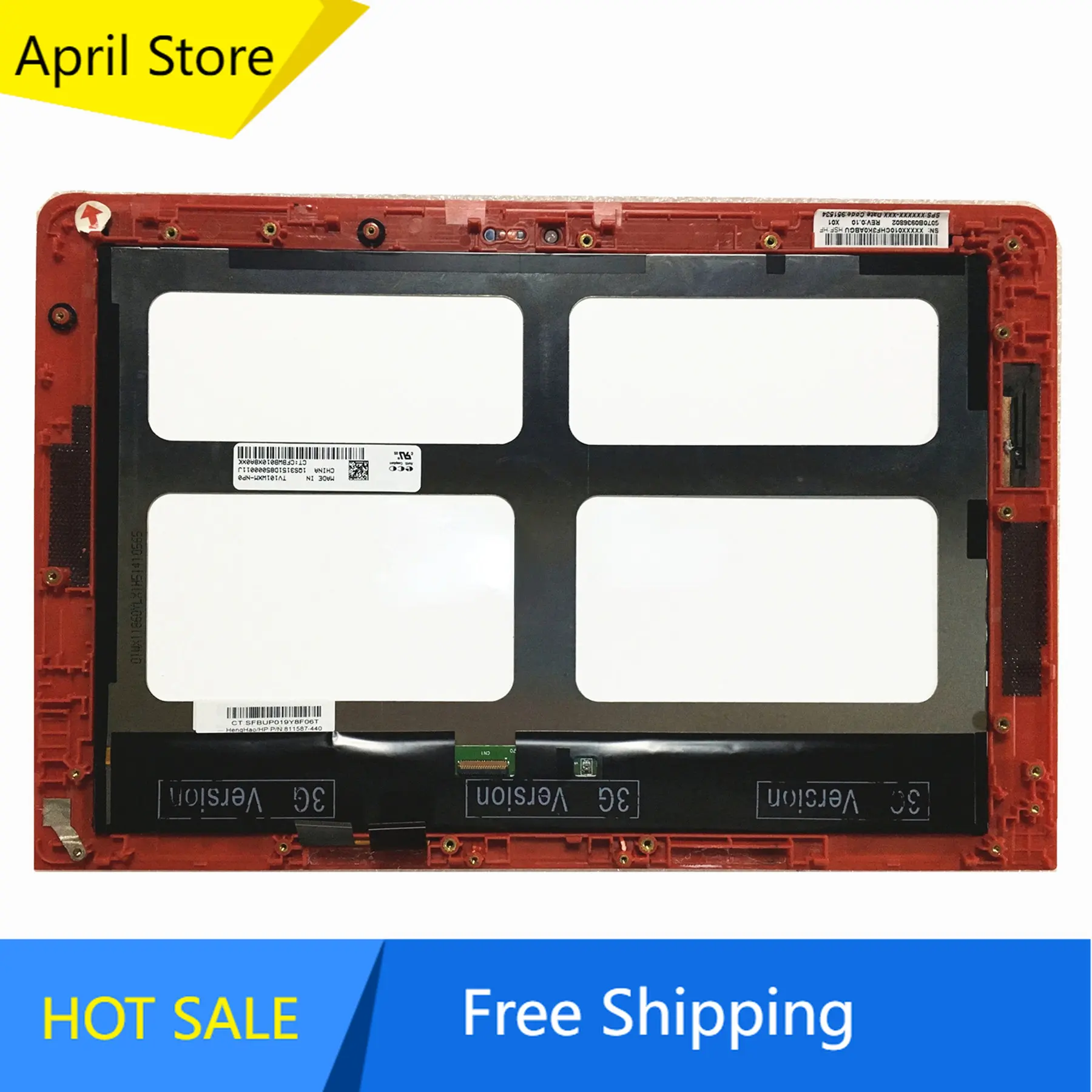 

10.1''Lcd Led Touch Screen Assembly for HP Pavilion X2 10-J 10-K 10N-200nf 01HD-L101WX03-07 Lcd Screen TV101WXM-NP0 with Frame