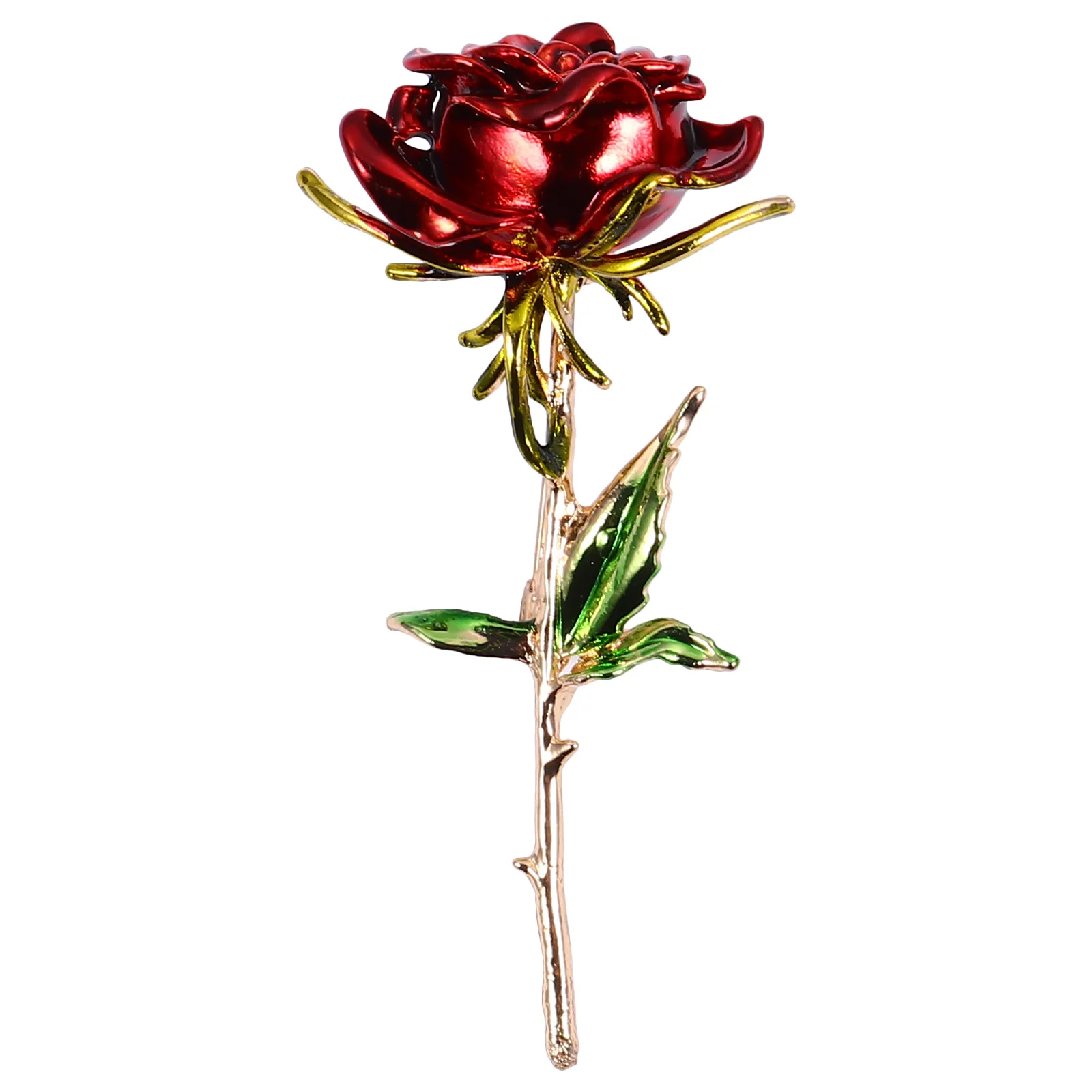 

Pin Flower Brooch Rose Enamelbroochesbirthday Breast Jewelry Alloy Womenswife Gift Corsage Crystal Wedding Anniversary Lapel