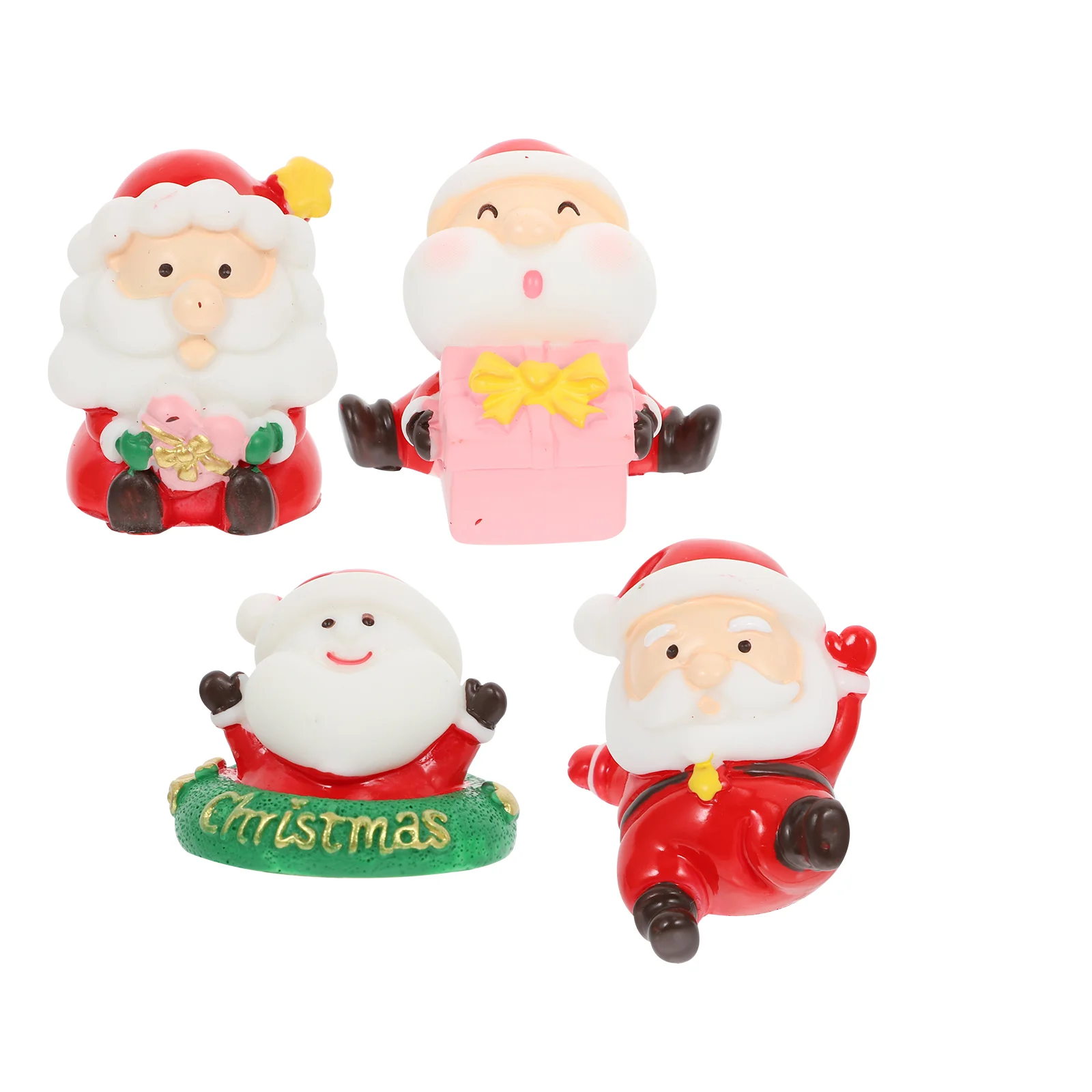 

Christmas Figurine Miniaturemini Party Figurines Decoration Fillerlandscape Decor Snowman Micro Toys Resin Deer Accessories