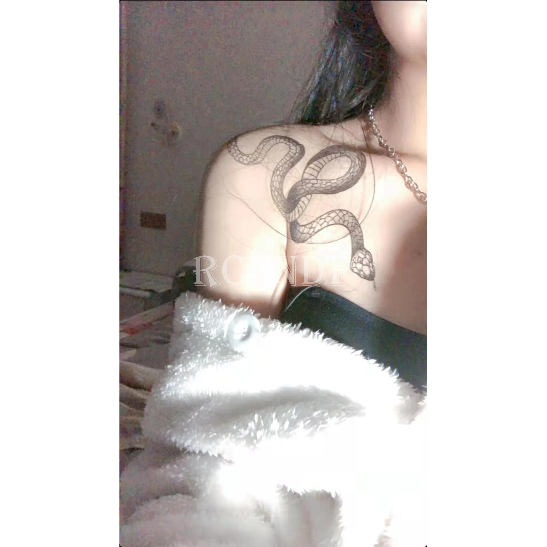 Водостойкая Временная тату-наклейка змея животные имитация тату на руку ногу