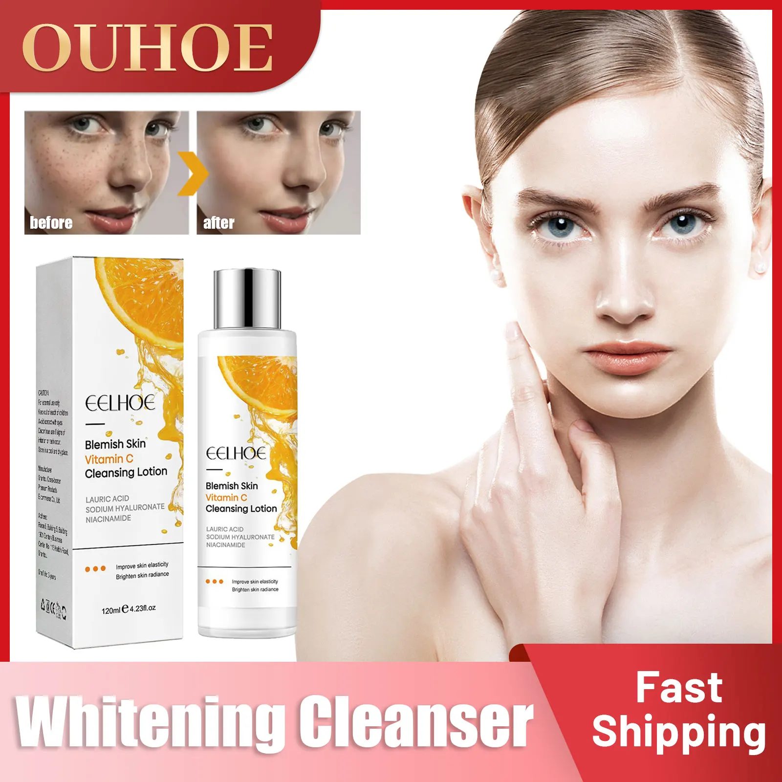 

Whitening Freckle Cleanser Deep Cleaning Shrink Pores Refreshing Oil Control Acne Removing Dark Spots Cleansing Facial Cleanser