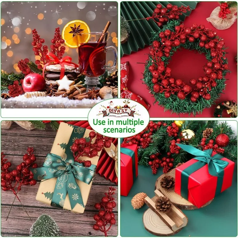 5 шт. искусственная пена красные раздвоенные ягоды украшение для дома комнаты