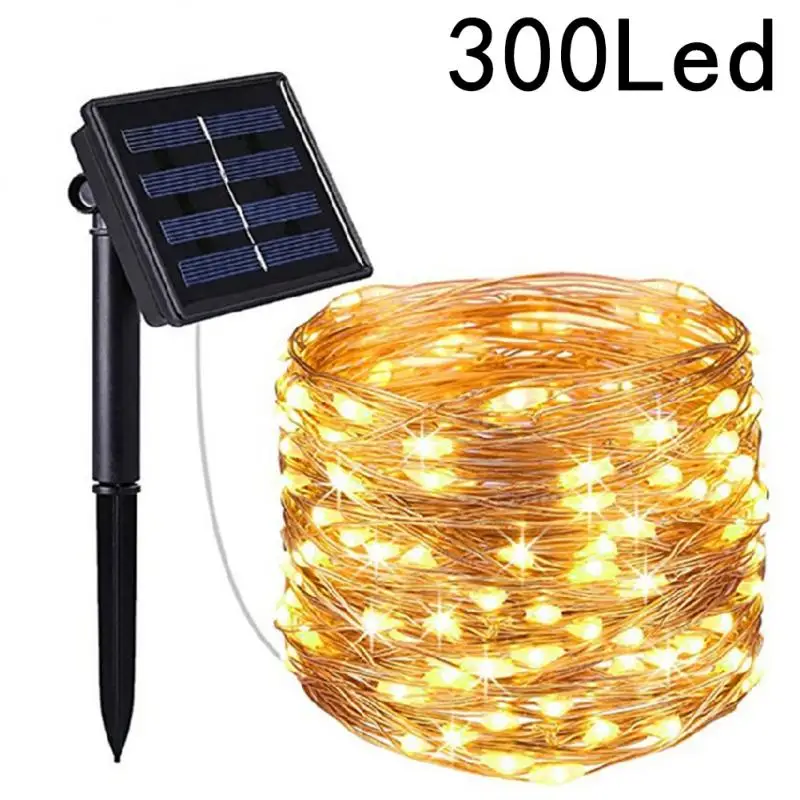 

Уличсветильник светодиодная гирлянда на солнечной батарее, садовый шнурок с лампочками, водонепроницаемая Рождественская лента для украш...