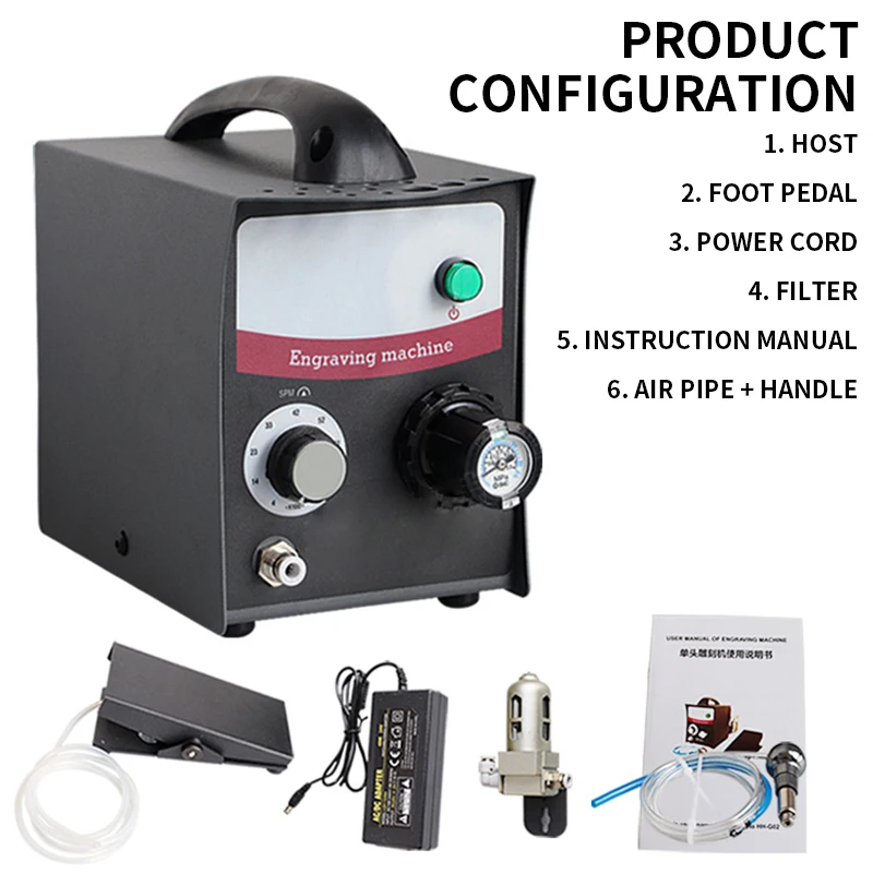 HH-G02 110 В/220 В Высококачественная одноголовочная пневматическая гравировальная