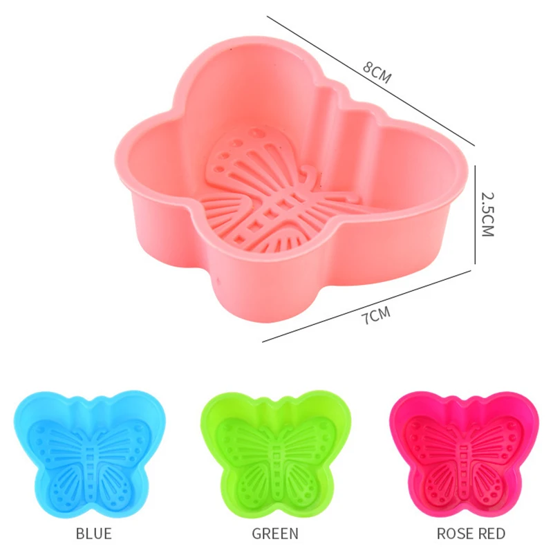 

4Pcs Butterfly Shape Cupcake Silicone Mold Muffin Cup Baking Pudding Chocolate Jelly Egg Tart Mold Reusable DIY Tool