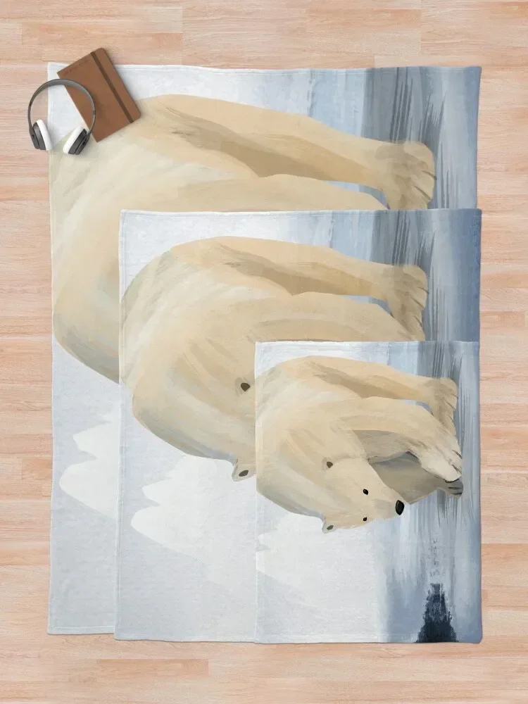 Сохраняйте белых медведей-абстрактная Арктическая Акварельная