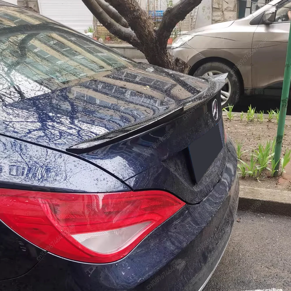 Фото Для Mercedes Benz CLA Class W117 C117 CLA200 220 250 260 45 AMG 2013-2019 Седан Задний Спойлер Крыло Тюнинг Кузовной Обвес ABS Глянцевый Черный №2