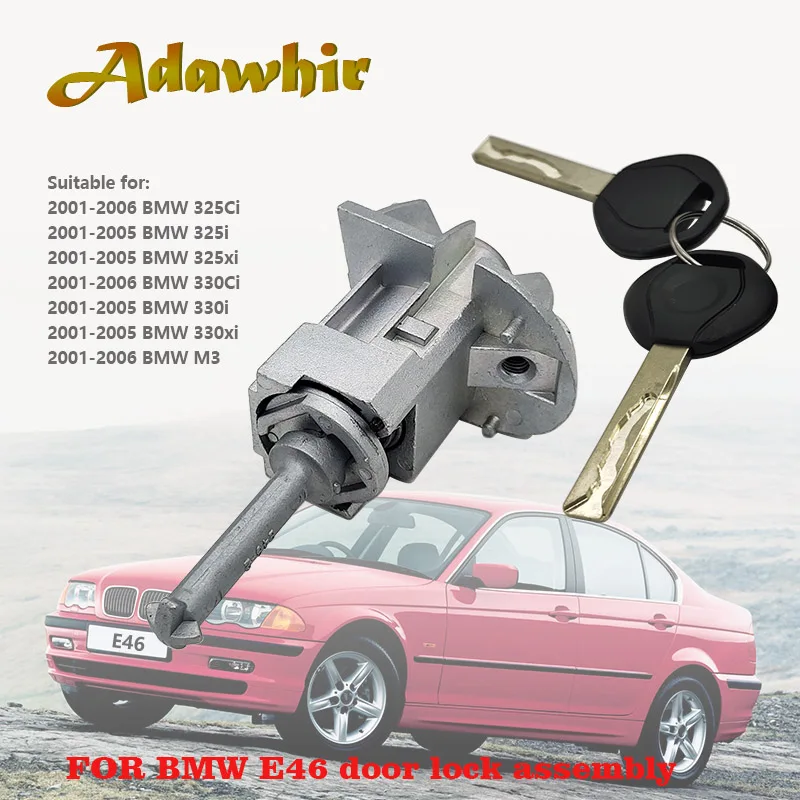 

Suitable For 2001-2006 BMW E46 3 Series Door Lock Cylinder Assembly, with 2 Keys 51217019975 51217019976