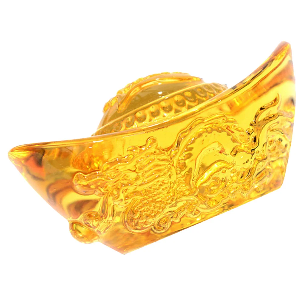 

Ingot Ornament Office Decor Decorations Statue Household Crystal Desktop Chinese Crafts