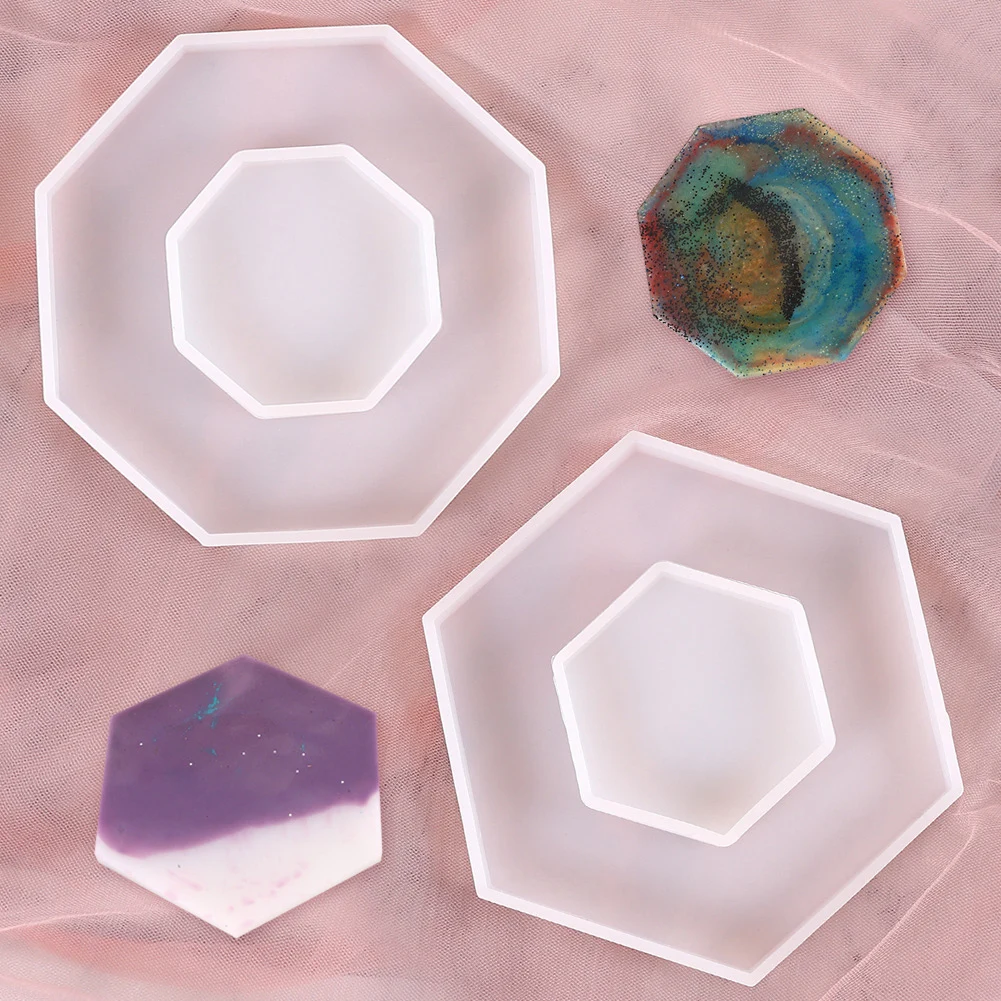 

Silicone Mold Mirror DIY Epoxy Resin Crafts Jewelry Making Pendant Decoration Geometric Hexagonal Handmade Molds Ornaments Tool