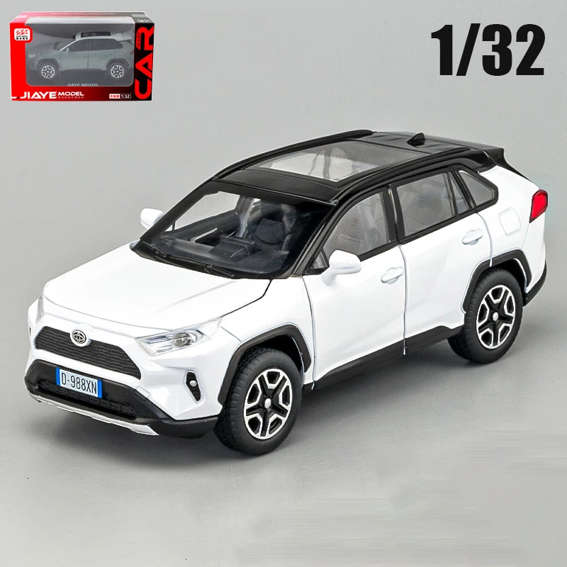 Литой спортивный автомобиль Toyota RAV4 в масштабе 1:32 литый под давлением со звуком и