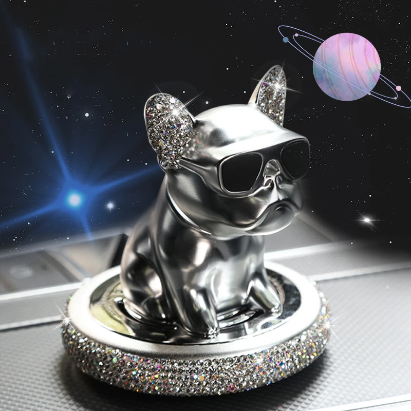 

New Cartoon Diamond Dog Shaking Head Car Air Freshener Gift Car Interior Ornament Perfume Solid Car Aroma Decoration