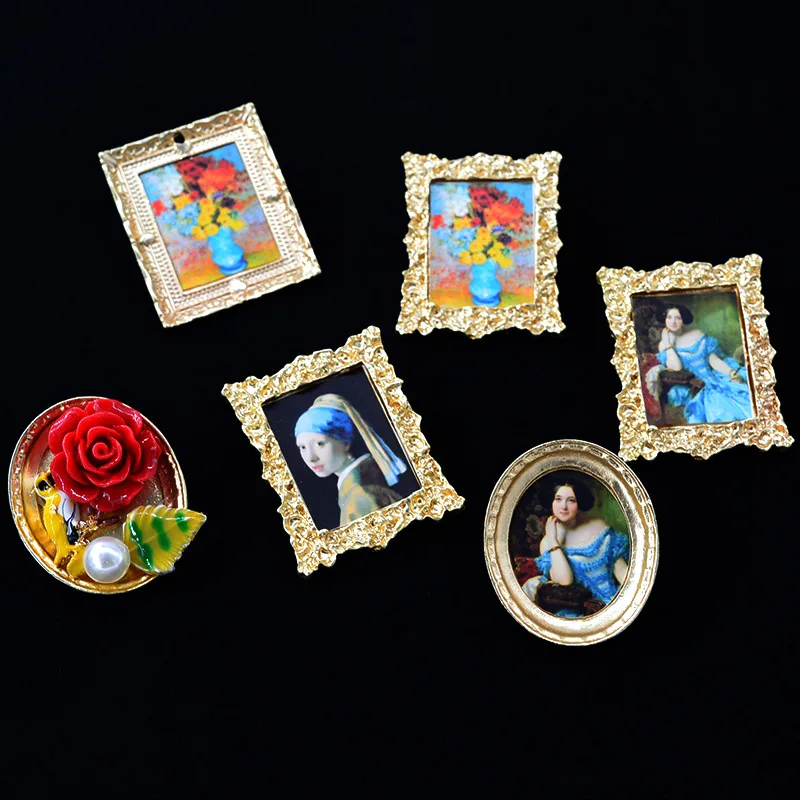 

New Vintage Baroque Literary Oil Painting Brooch Exquisite Renaissance Oil Painting Brooches Exquisite Clothing Accessories Pins