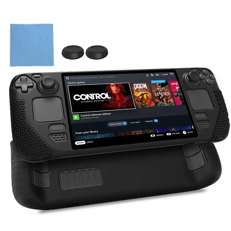 

New Protective Cover Shell Soft Silicone Case for Steam Deck Non-Slip Shockproof Portable Travel Case Cover Game Console Parts