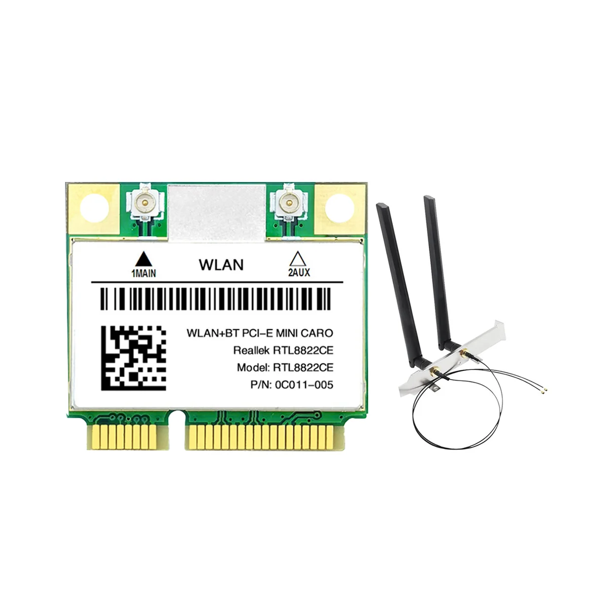 

RTL8822CE Wi-Fi карта с антенной 1200 Мбит/с 2,4G + 5 ГГц 802.11AC сеть Mini PCIe BT 5,0 поддержка ноутбука/ПК Windows 10/11