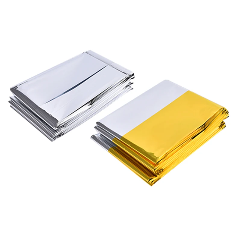 

New Outdoor Survival Emergency Blanket Tear Resistant Windproof Sun Protection Thermal Insulation Hiking First Aid Blanket
