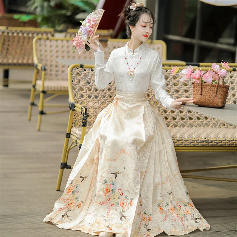 NT251 Ming Made Horse Skirt Set Hanfu для женщин 2024 новый китайский стиль повседневная одежда
