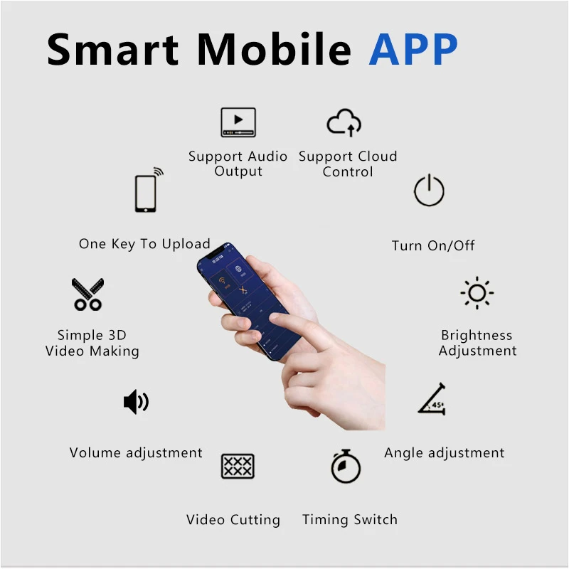 ACEVSN 3D Голограмма вентилятор 100 см 1600 элементов фотография 1024 поддержка Wi-Fi