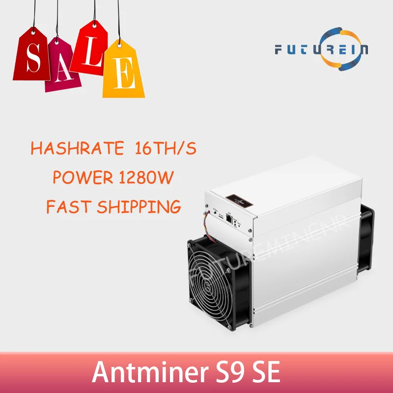 

Used Antminer S9 SE 16TH BTC Bitcoin Miner SHA256 BTC Miner Machine Include 208-240V 1800W PSU