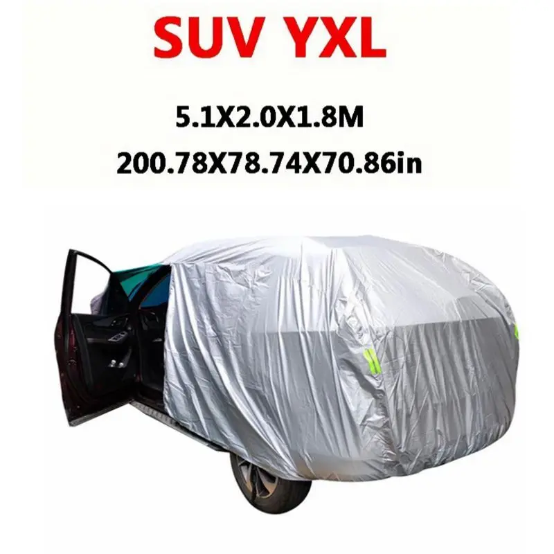 

Универсальные Чехлы Для Автомобилей (внедорожников/седанов) Серебристого Цвета, Защита От Солнца, Дождя, Снега, УФ-лучей, Легкие