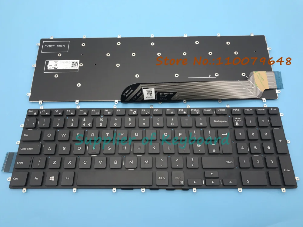 Новая британская/французская/португальская/чехия клавиатура для Inspiron 3580 3581 3582 3583