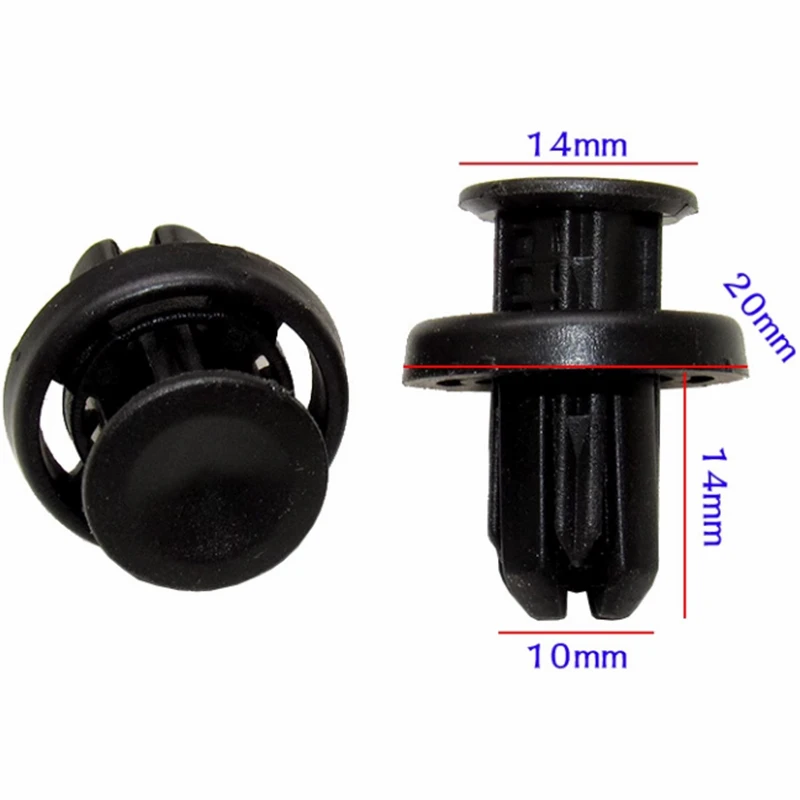 

XIEAILI OEM 20 шт. подходит для автомобильных фиксаторов бампера с отверстием 10 мм, автомобильные пластиковые заклепки для Honda Civic Accord Fit SX-4480