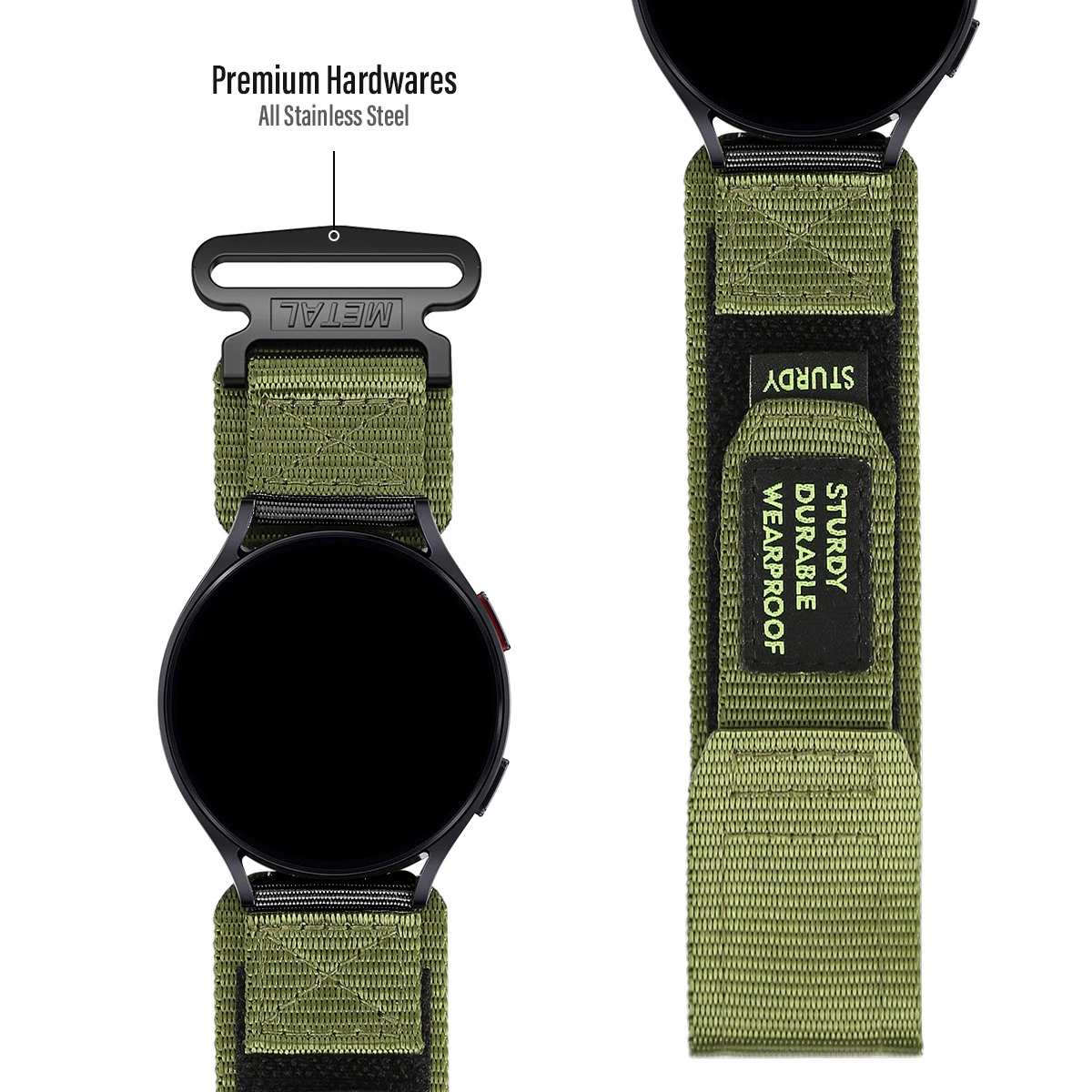 Фото Нейлоновый ремешок 20 мм/22 мм, совместимый с Samsung Galaxy Watch 6/5/5 Pro/4/3/Gear S3/S2/Active — сменный ремешок для умных часов №2