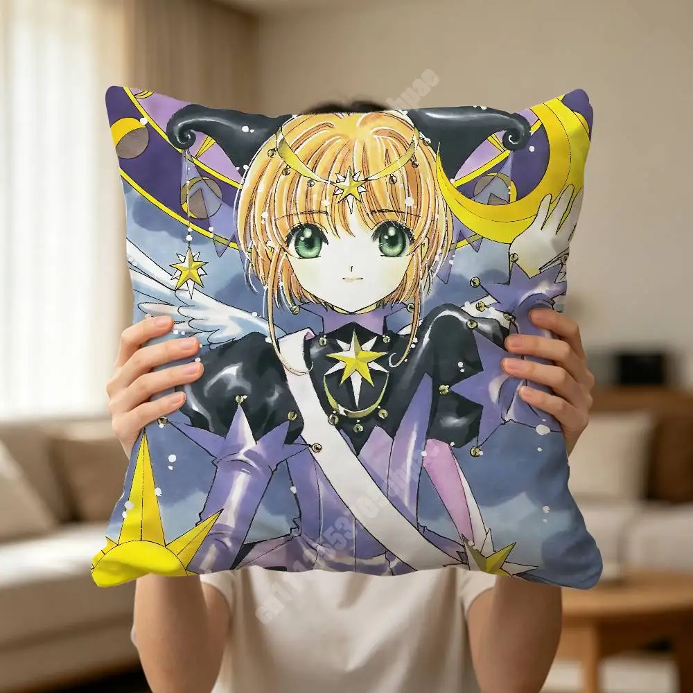 Фото Чехол для подушки C-Cardcaptor S-Sakura Kinomoto, уютный акцент для спальни, декор для студии №3