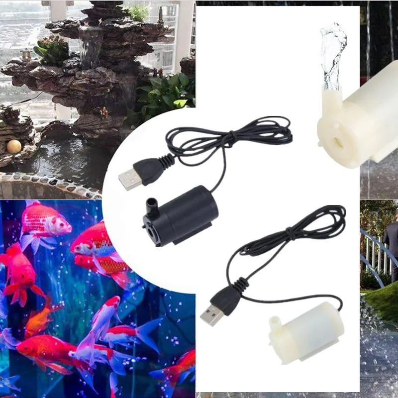 2 Styles USB Portable Household Fishing Aquarium 5V 1W Double Pump Oxygen Single Air Compressor Vertical Horizonal | Дом и сад