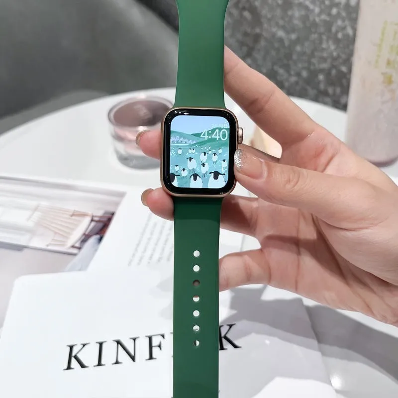 Sport loop For Apple Watch Ultra Band 49mm 40mm 44mm 42/38mm Soft Silicone Bracelet iWatch series 8 7 6 SE 5 4 3 41mm 45mm Strap