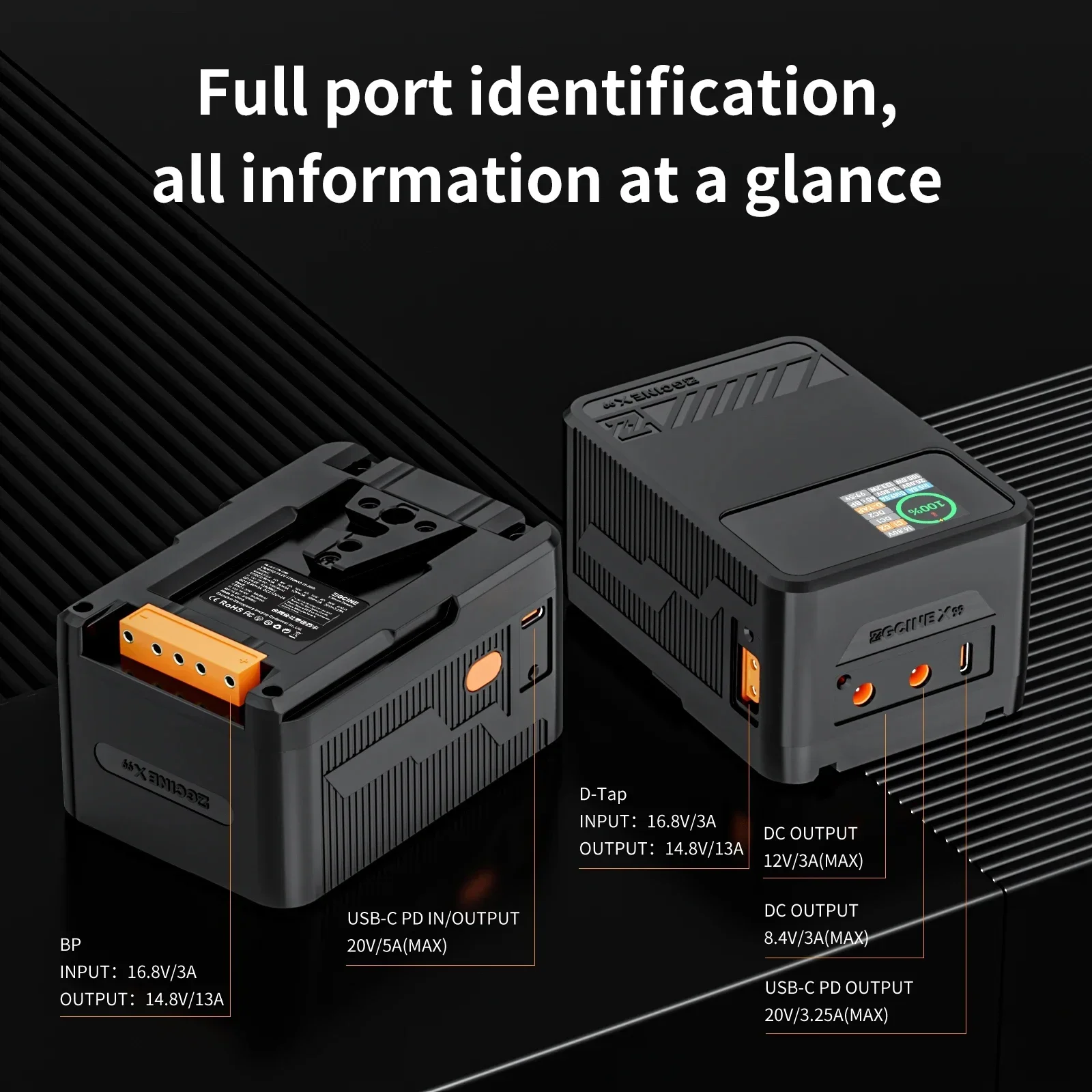ZGCINE ZG-X99 14 8 В 99 9 Втч Аккумулятор с креплением V Выходная мощность V-замок V-образная