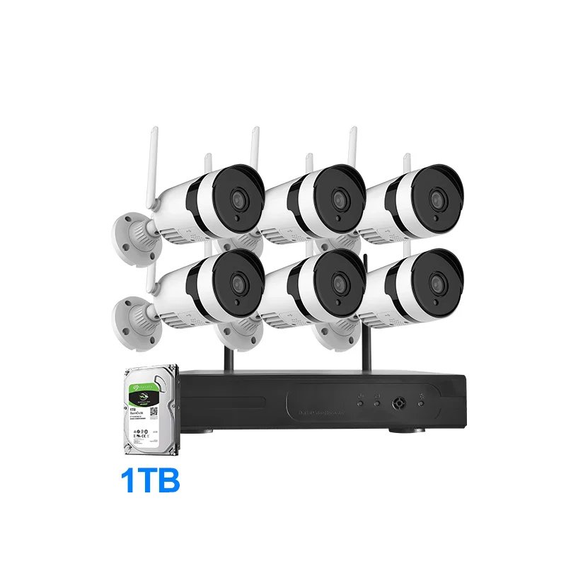 

Full HD 3MP Security System NVR Wireless Security Camera System With 1TB HDD