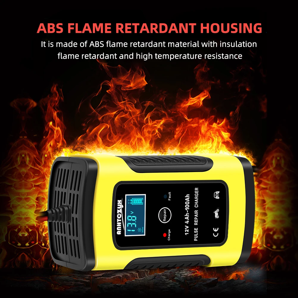 Автомобильное зарядное устройство 12 В умный импульсный ремонтный аккумулятор с
