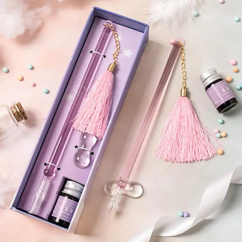 

Pretty 1Set Pragmatic Art Crystal Signature Pen Lightweight Crystal Pen Creative Gift