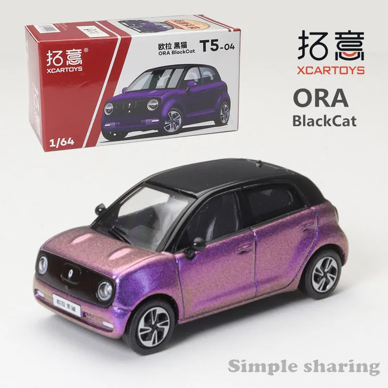 

XCarToys 1/64 Great Wall ORA BlackCat Purple Alloy Diecast Model Car Toy Collection Gift