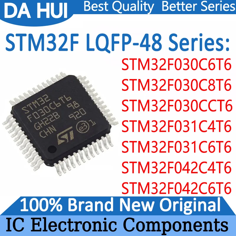 

STM32F030C6T6 STM32F030C8T6 STM32F030CCT6 STM32F031C4T6 STM32F031C6T6 STM32F042C4T6 STM32F042C6T6 STM32F STM IC MCU Chip LQFP-48