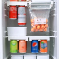 refrigerator organizer drawer pop soda can dispenser beverage holder for refrigerator cabinets clear plastic food storage rack