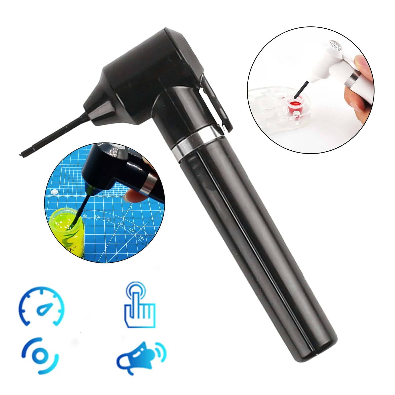 Portable Electric Color Mixer Model Paint Ink Mixing Model Coloring Tool Electric Blender Stirrer with 5PCS Pigment Sticks
