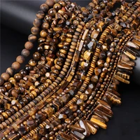 natural tiger eye bead yellow healing stone loose spacer beads round tube irregular shape beaded for jewelry making accessories