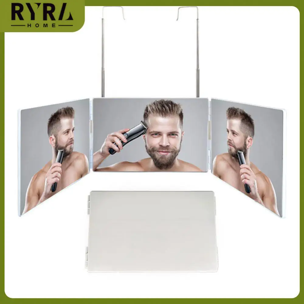 

1pcs 3 Way Mirror Adjustable Portable Self Hairdressing Mirror 360-degree Viewing Angle Home Make Up Accessor New Foldable