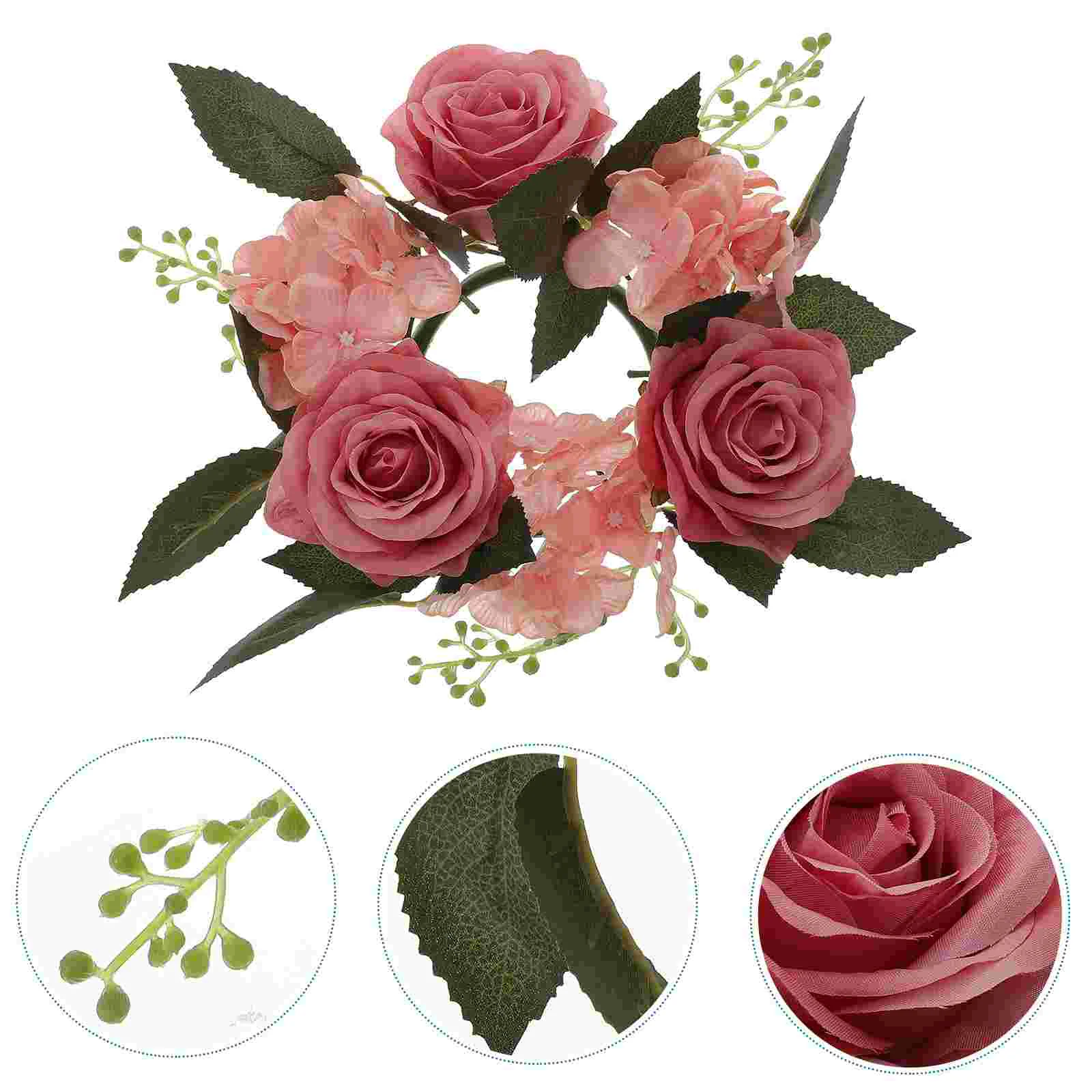 

Artificial Rose Wreath Floral Wreath Flower Centerpieces for Tables Flower Holder