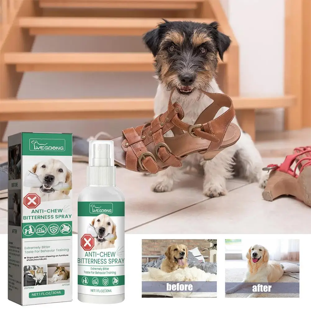 

30ml Prevent Dogs Pets Chewing No Chew Spray Alcohol Supplies Bitter Dog Dogs Smell Chew Spray Anti-Chew Cats Free No Anti U4W3