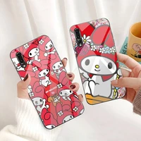 cartoon sanrio my melody phone case tempered glass for huawei p30 p20 p10 lite honor 7a 8x 9 10 mate 20 pro
