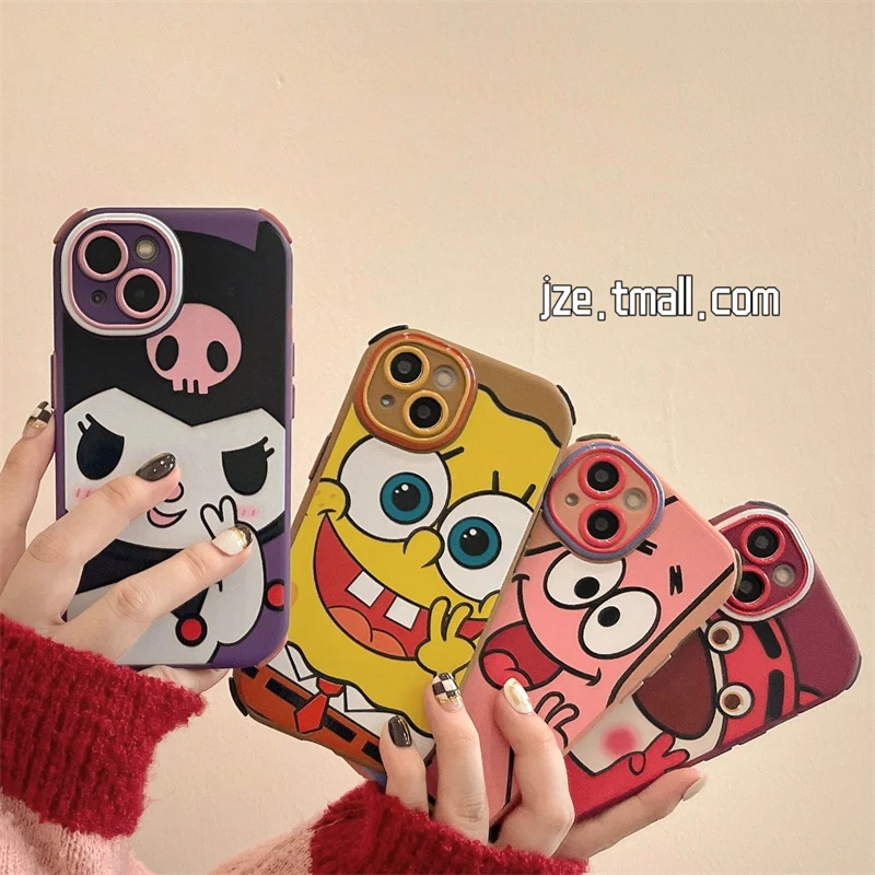 

Sanrio аниме милый мультяшный apple 14 женский iPhone13ProMax 12 противоударный 13 силиконовый 11 14Pro полноразмерный мягкий чехол