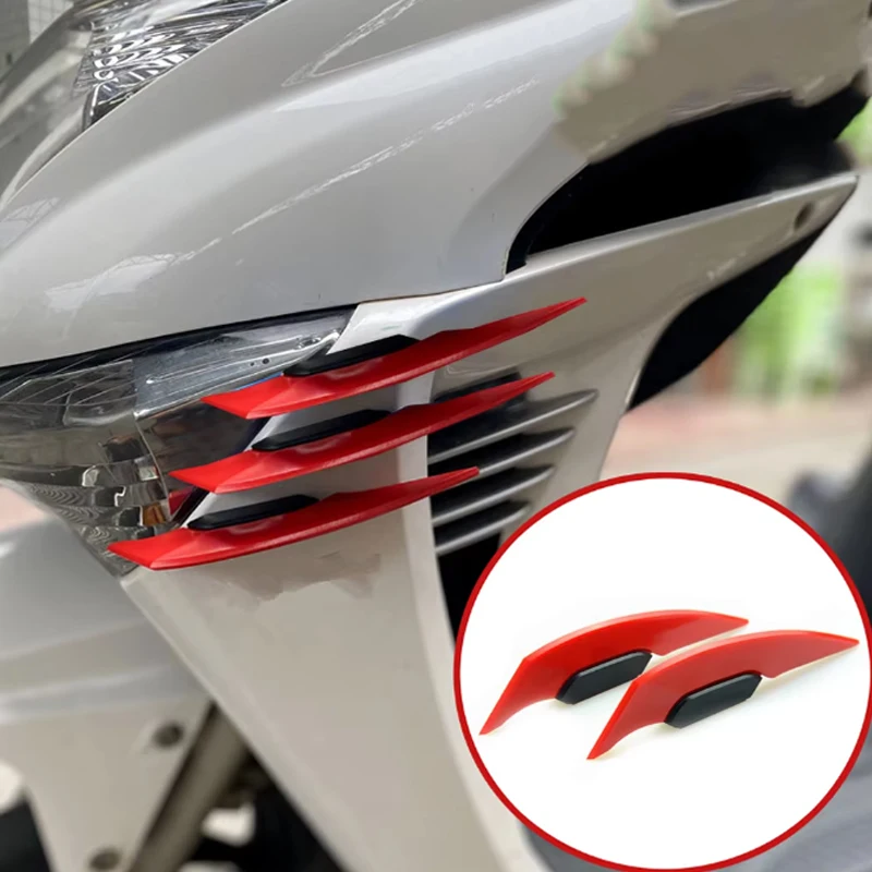 1 пара модификаций для мотоцикла красочные коготь-образные лопасти ветра левая и