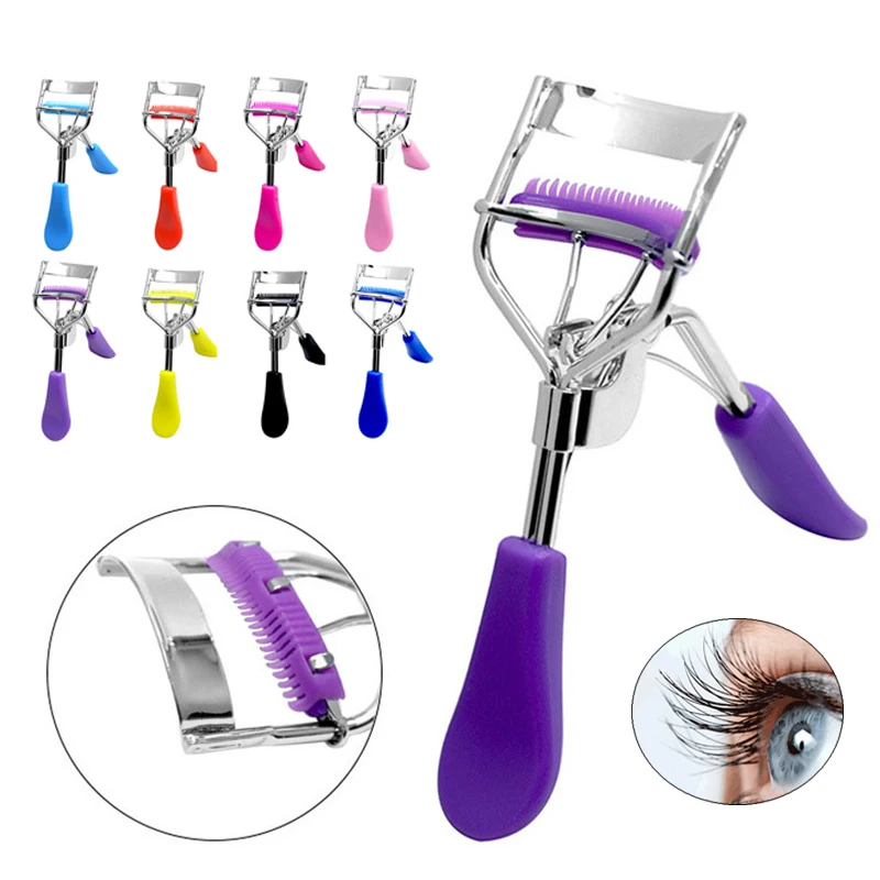 

Eyelash Curler With Comb Eyelash Curling Clip Makeup Tools Lasting 3D Long Professional Eyelash Curler Folding False Eyelashes