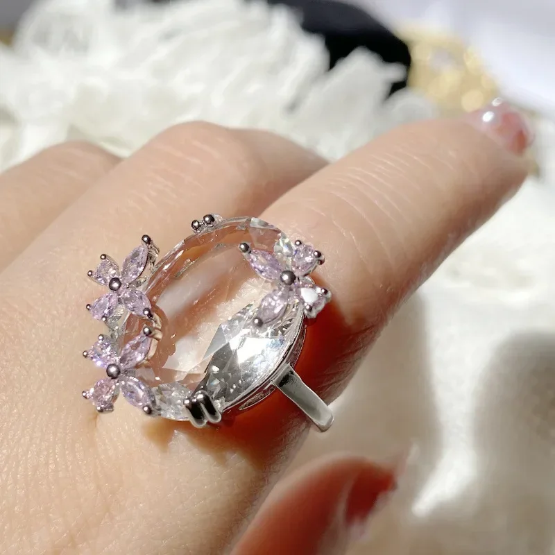 Высокое качество роскошное кольцо MDLFES с муассанитом и аметистом искусственный