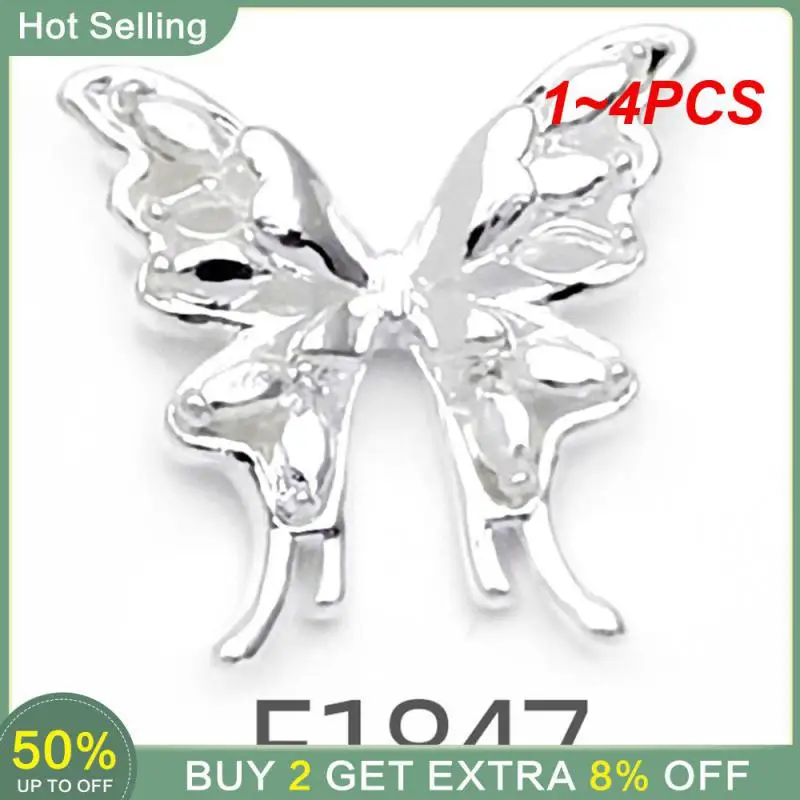 

1~4PCS Nail Accessories All-match Portable Alloy Beauty And Health Rhinestone Fashion Practical Butterfly Decorations Stereo