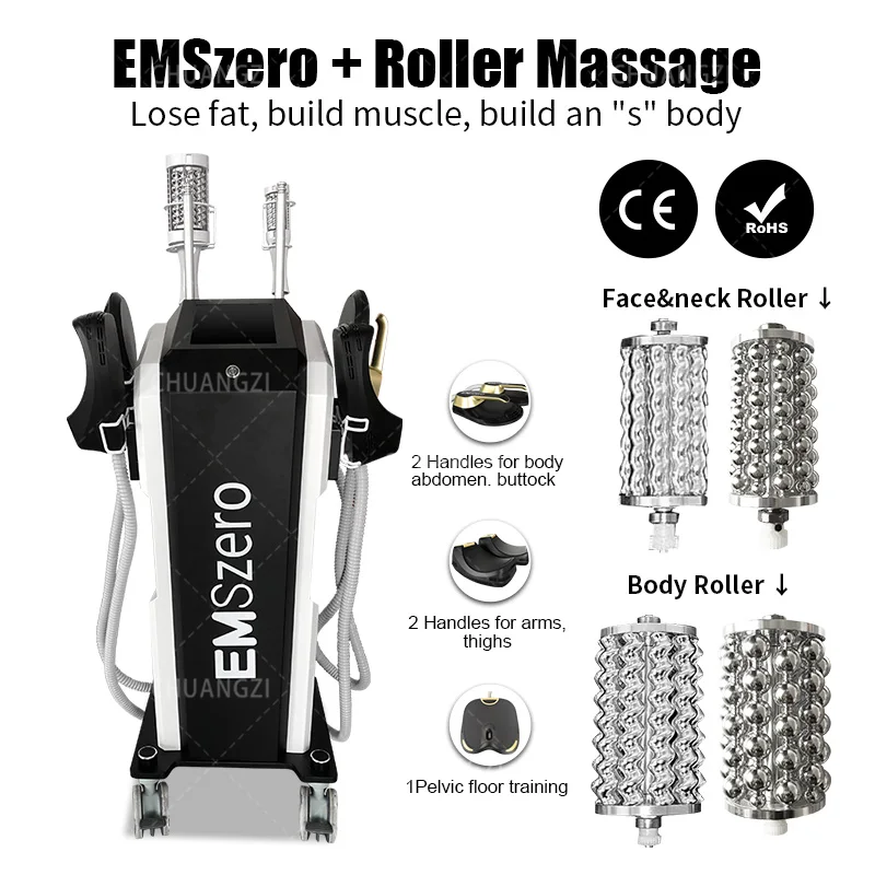 

2023 New Vertical 2-in-1 DLS-Emslim+ Roller Instrument Muscle Gainer Emszero Slimming Muscle Gainer For Fitness Use