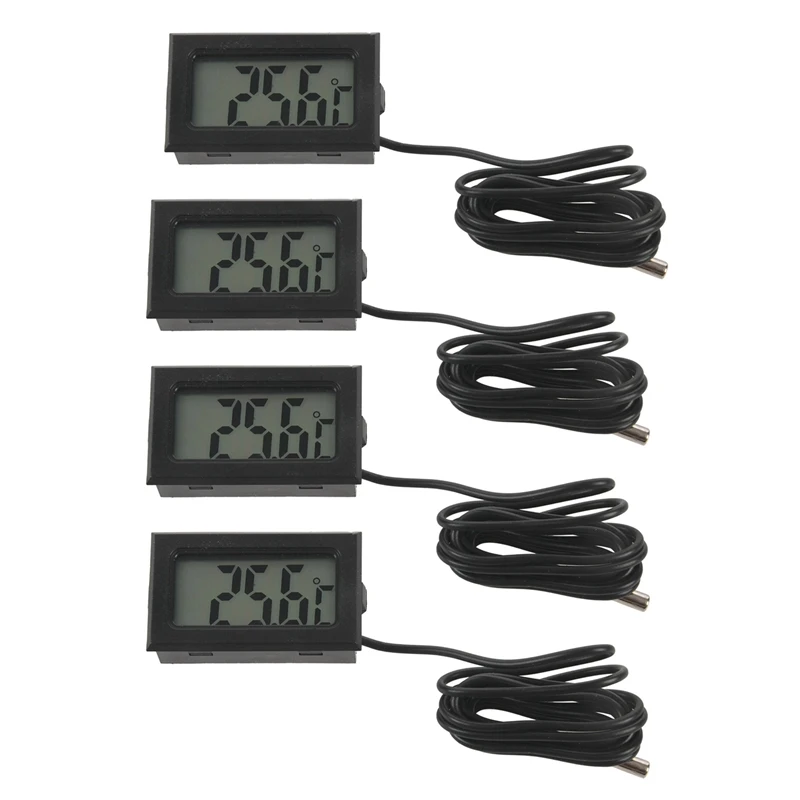 

4X New Digital LCD Thermometer Temperature Gauge Probe Sensor -50°C TO +110°C Range
